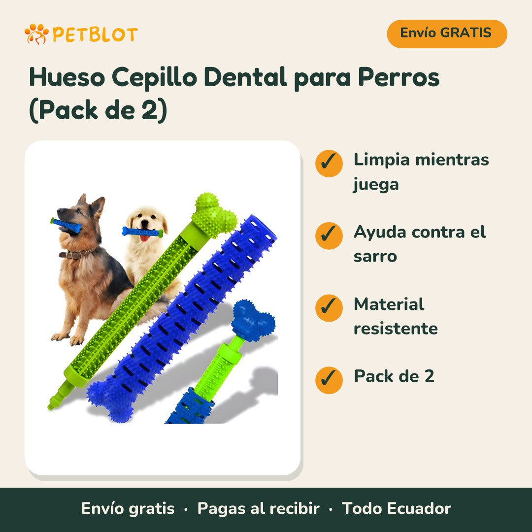 Hueso Cepillo Dental para Perros (Pack de 2)