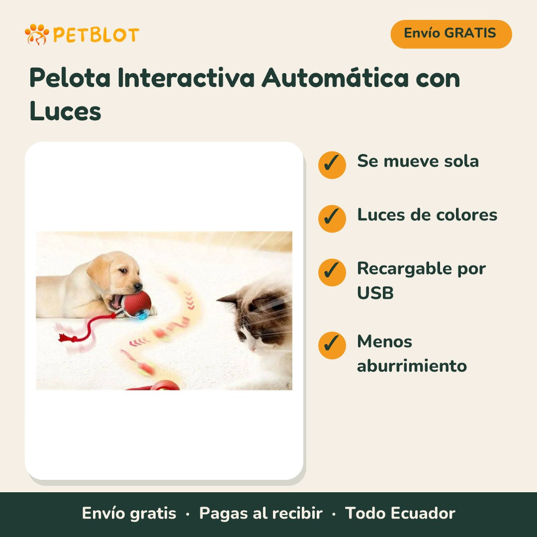Pelota Interactiva Automática con Luces