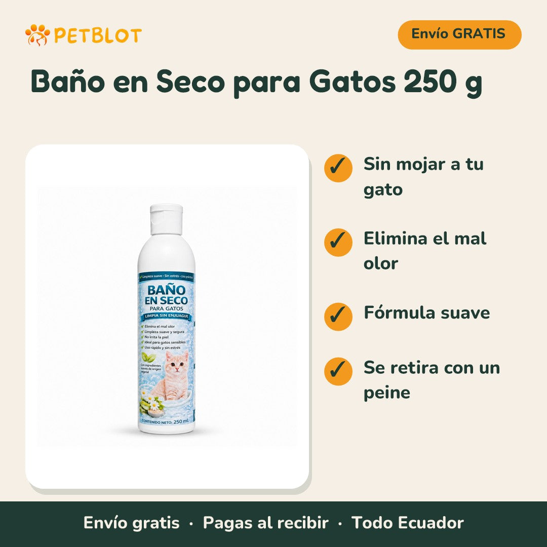 Baño en Seco para Gatos 250 g