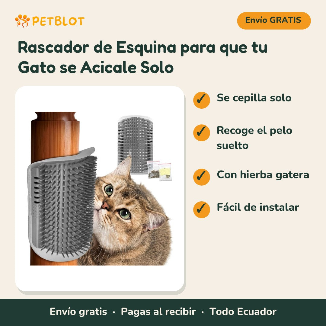 Rascador de Esquina para que tu Gato se Acicale Solo