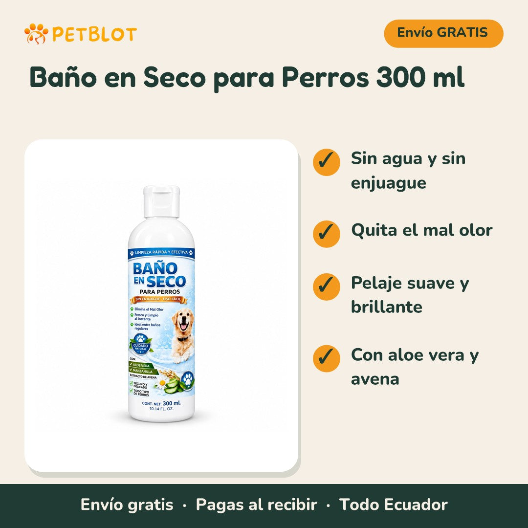 Baño en Seco para Perros 300 ml