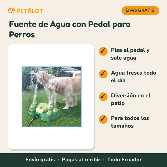 Fuente de Agua con Pedal para Perros