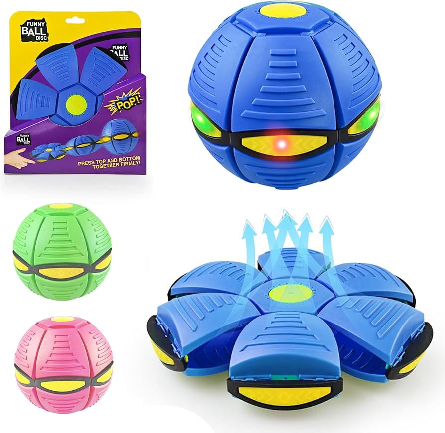 Pelota Platillo Volador con Luz LED para Perros